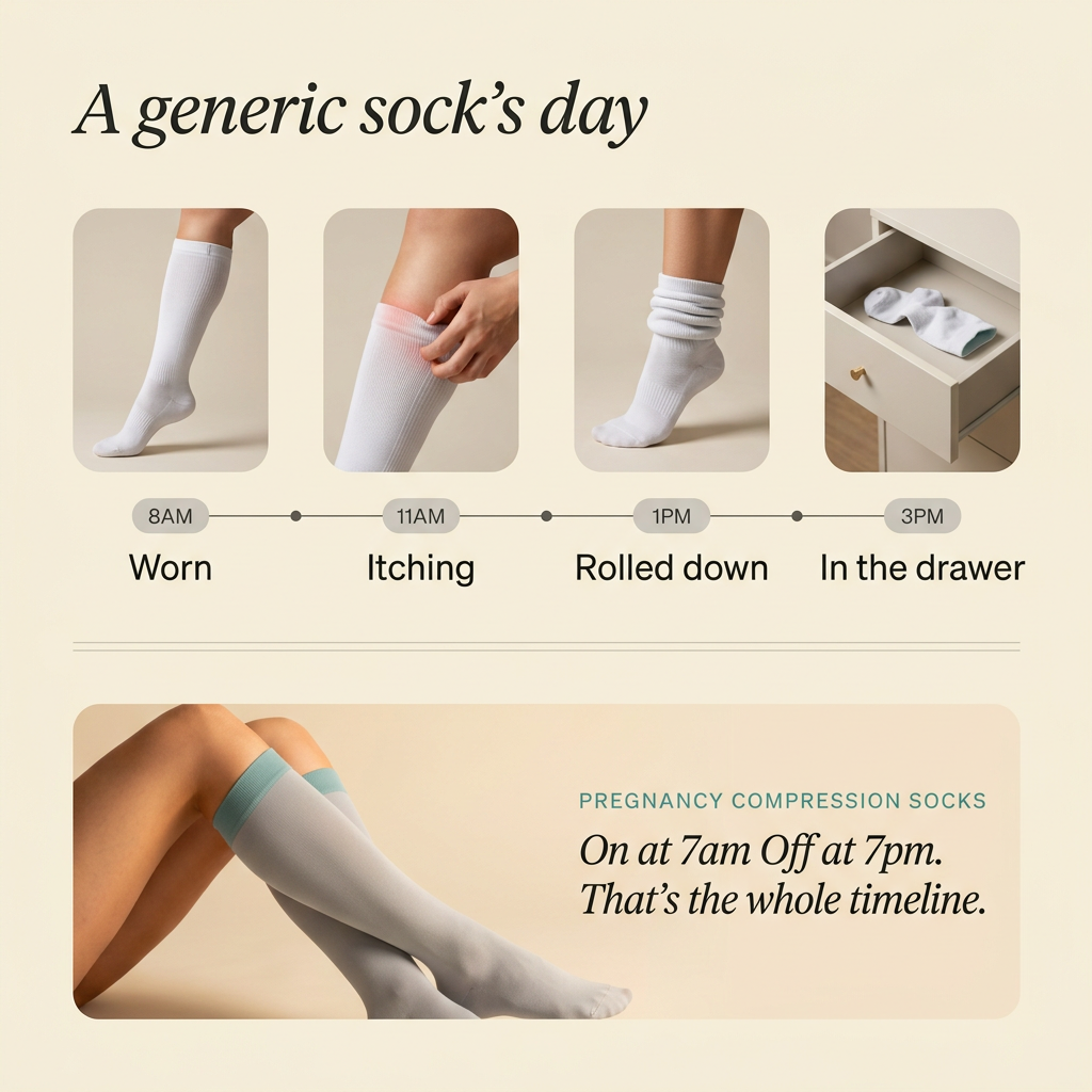 Comfortable LumaBelly pregnancy compression socks